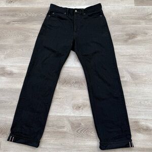 Momotaro Jeans #100 Standard Straight 14.7oz Black Selvedge Japan Denim Sz 34x33
